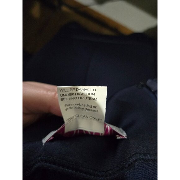 Jovani Womens Navy Blue Jumpsuit Size 10 Puff Sleeves Formal Elegant Stretch - Picture 10 of 11